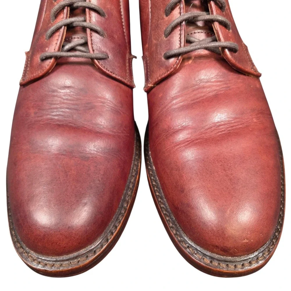 Vtg Frye Men's 9.5‎ D Brown Leather Lace Up Oxford Shoes Antiquated Brown Dress